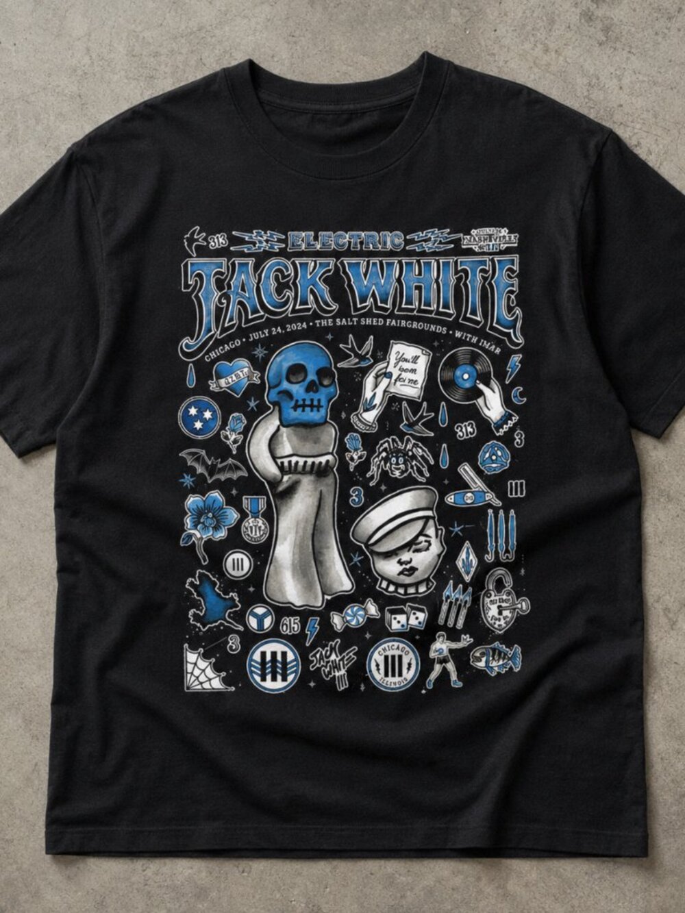 Jack White Chicago Night 2 July 24 2026 Concert Graphic T-Shirt